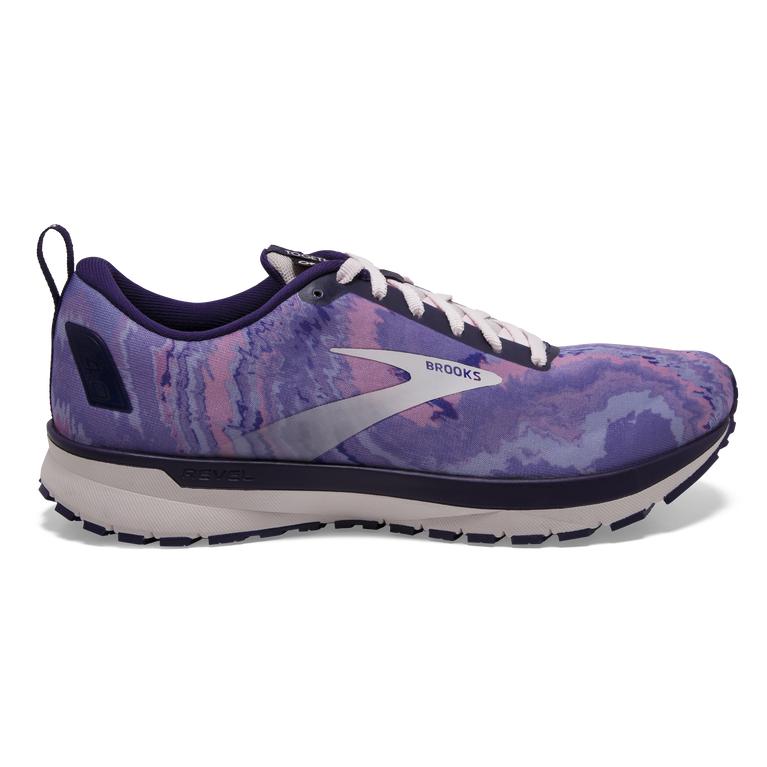 Brooks Revel 4 Women's Road Running Shoes - Orchid/Purple/Black (84263-NLIM)